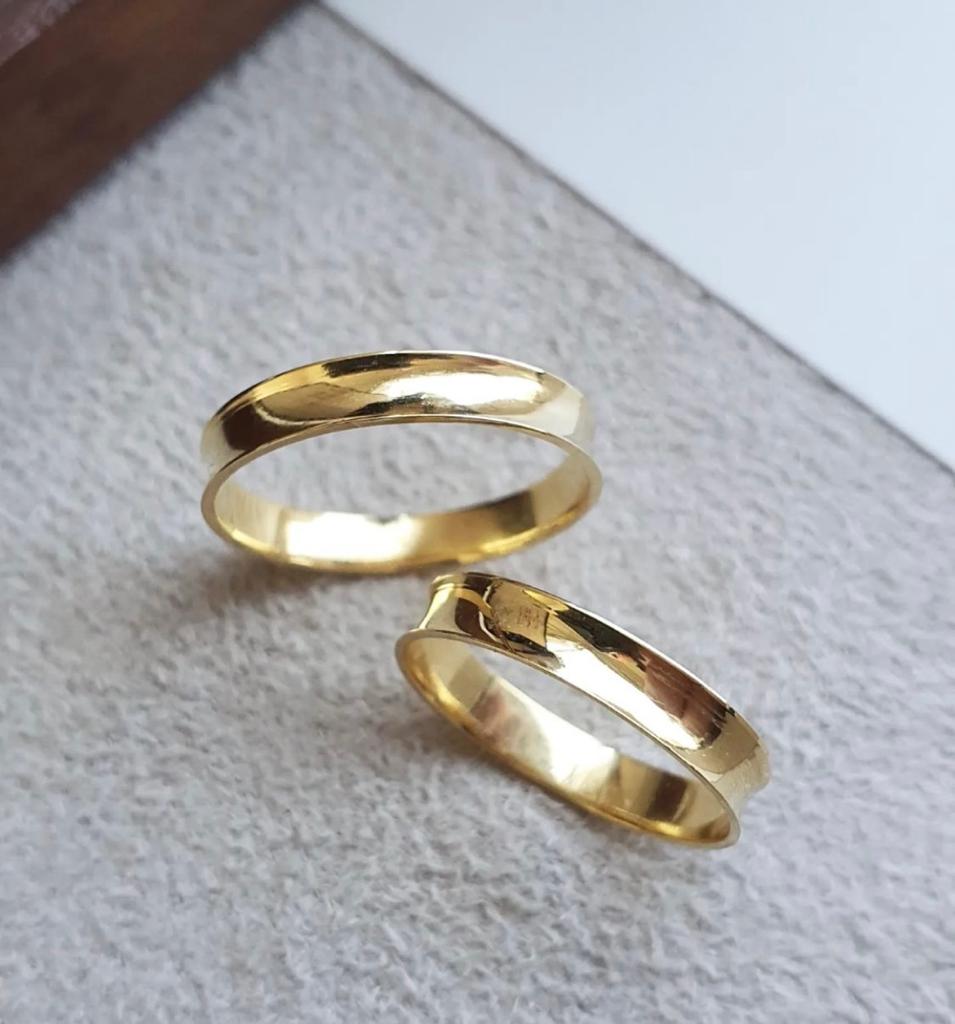 8.jpg Par de Alianças de Moedas Antigas Côncava 5MM - Imagem 1