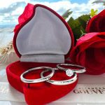 Par Alianças de Aço Inoxidável Prata 2MM Abaulada