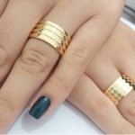 Par Alianças de Moedas Antiga Reta 10MM Três Frisos