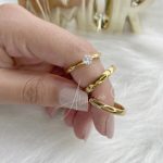 Par de Alianças Banhadas Abaulada 3MM Tradicional