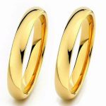 Par de Alianças Tungstenio Abaulada 4MM