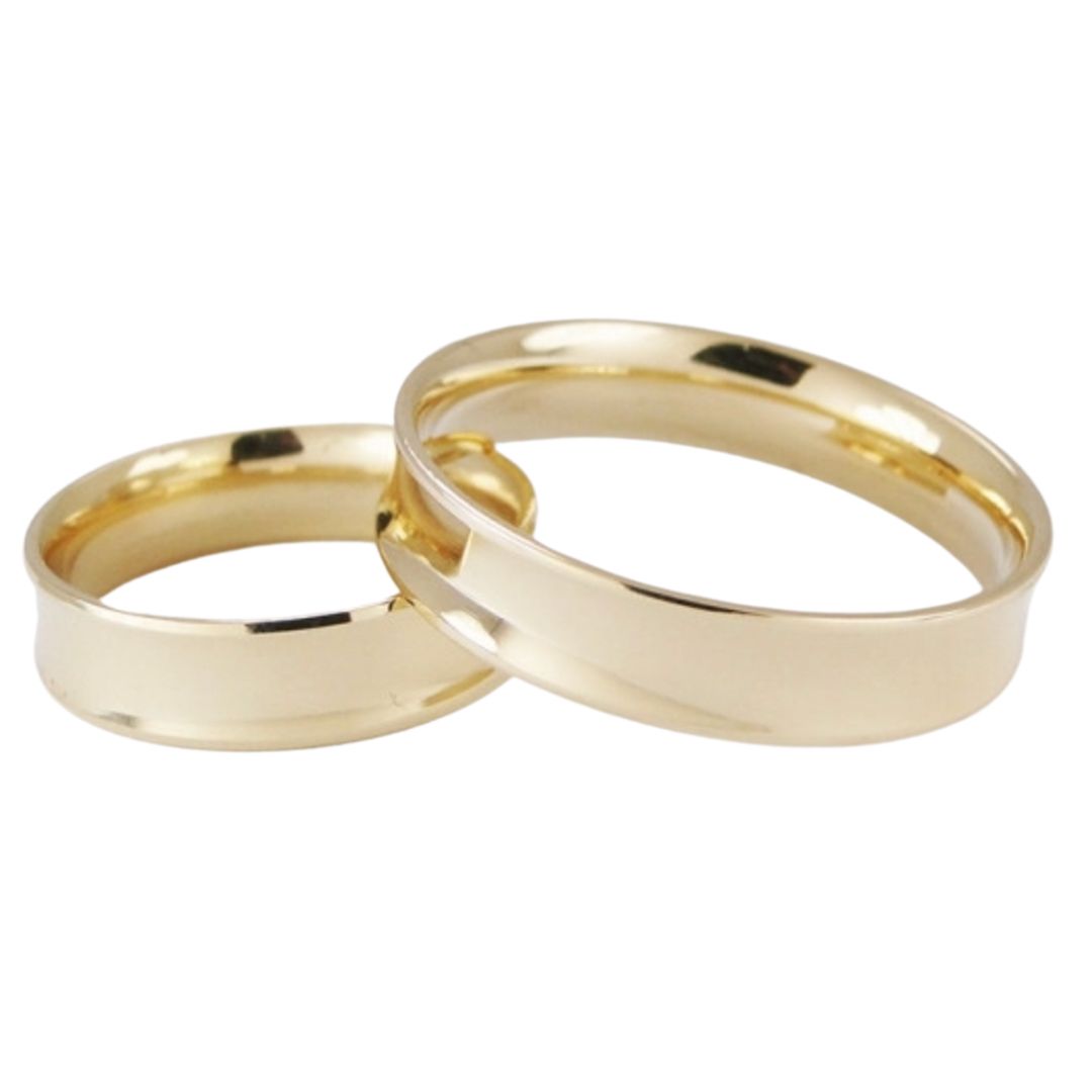 mod-concava-2-1.jpg Par de Alianças Ouro 18K Côncava 6MM e 11 Gramas - Imagem 1