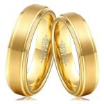 Par de Alianças Tungstenio Reta 6MM Escovada