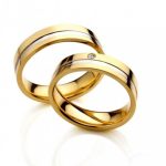 Par Alianças de Moedas Antiga Bodas de Prata Reta 7MM Filete Prata e Pedra