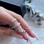 Par de Alianças Aço Inox Prata Reta 4MM Jateada e Tradicional