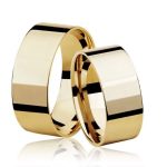 Par Alianças Ouro 18K Reta 8MM Tradicional e 16 Gramas