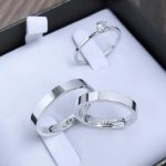 Par Aliança Prata 950 Reta 4MM Tradicional