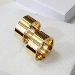 Par Alianças de Moedas Antiga Reta 12MM de Largura