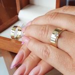 Par Alianças de Moedas Antiga Reta 6MM de Largura