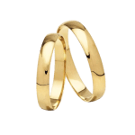 Par Alianças de Ouro 18k 4mm de Largura 4 Gramas de Ouro