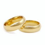 Par Alianças De Ouro 18k 6mm de Largura 8 Gramas de Ouro