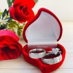 Par Alianças de Aço Inoxidável Prata 6MM Reta Jateada