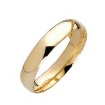Unidade Aliança Ouro 18K Abaulada 4MM de Largura - 2 Gramas