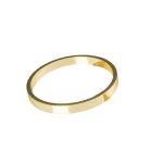 Unidade Aliança Ouro 18K Reta 3MM de Largura - 1,5 Gramas